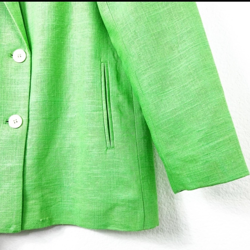 House Of Harlow 1960 Linen Blend Boxy Fit Double Breasted Jacket LG NWT - Picture 6 of 11